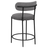 Viola Boucle Upholstered Counter Chair Gray (Set of 2)
