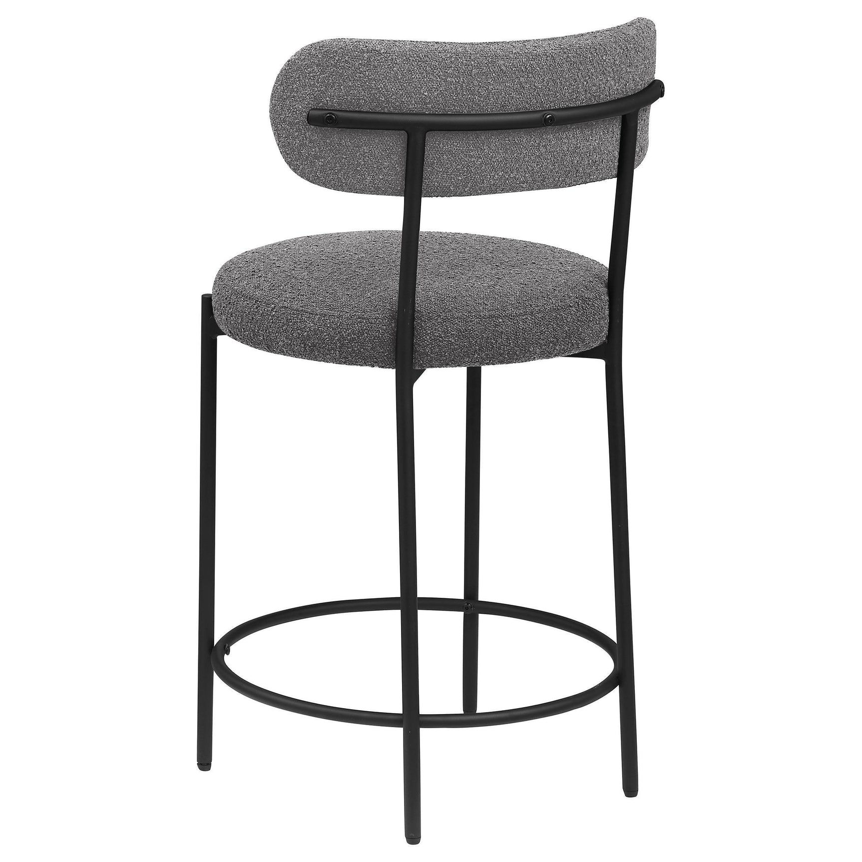 Viola Boucle Upholstered Counter Chair Gray (Set of 2)