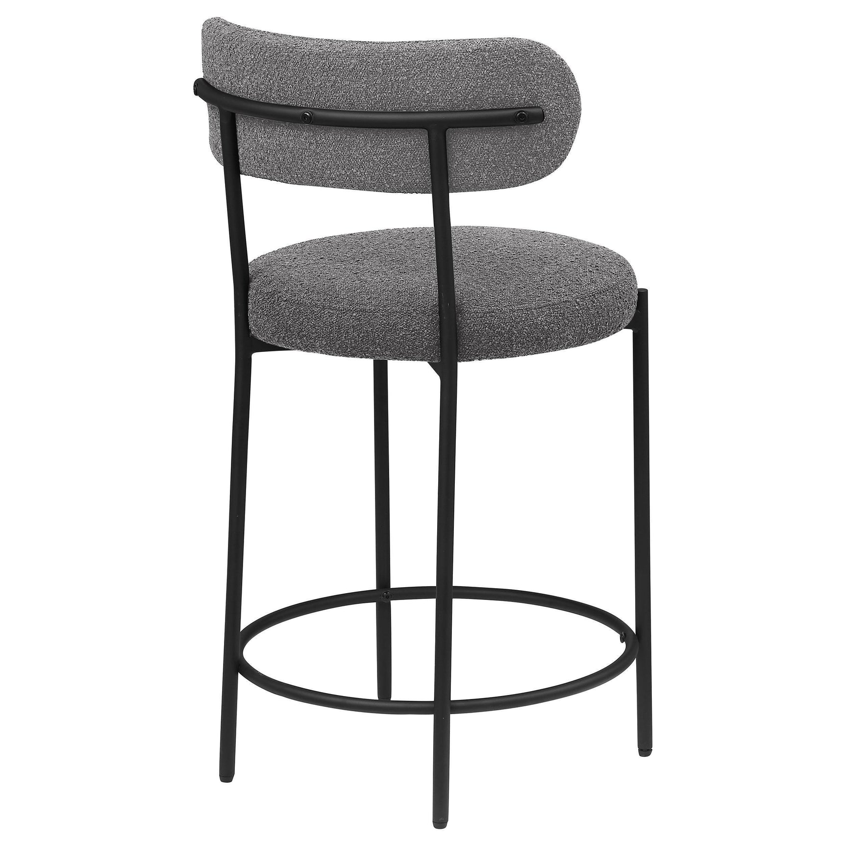 Viola Boucle Upholstered Counter Chair Gray (Set of 2)