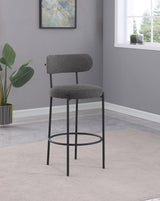 Viola Boucle Upholstered Bar Chair Gray (Set of 2)