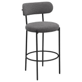 Viola Boucle Upholstered Bar Chair Gray (Set of 2)