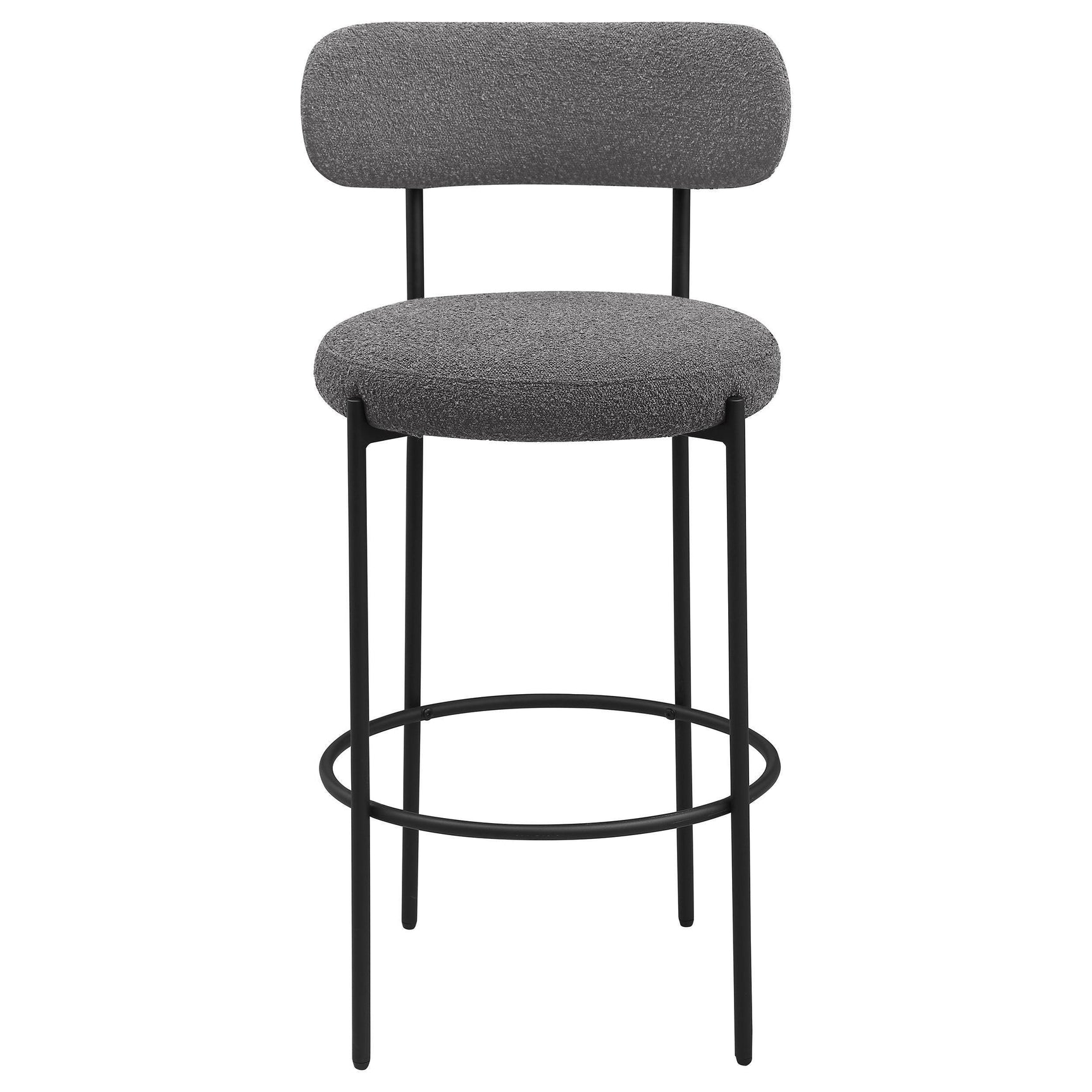 Viola Boucle Upholstered Bar Chair Gray (Set of 2)