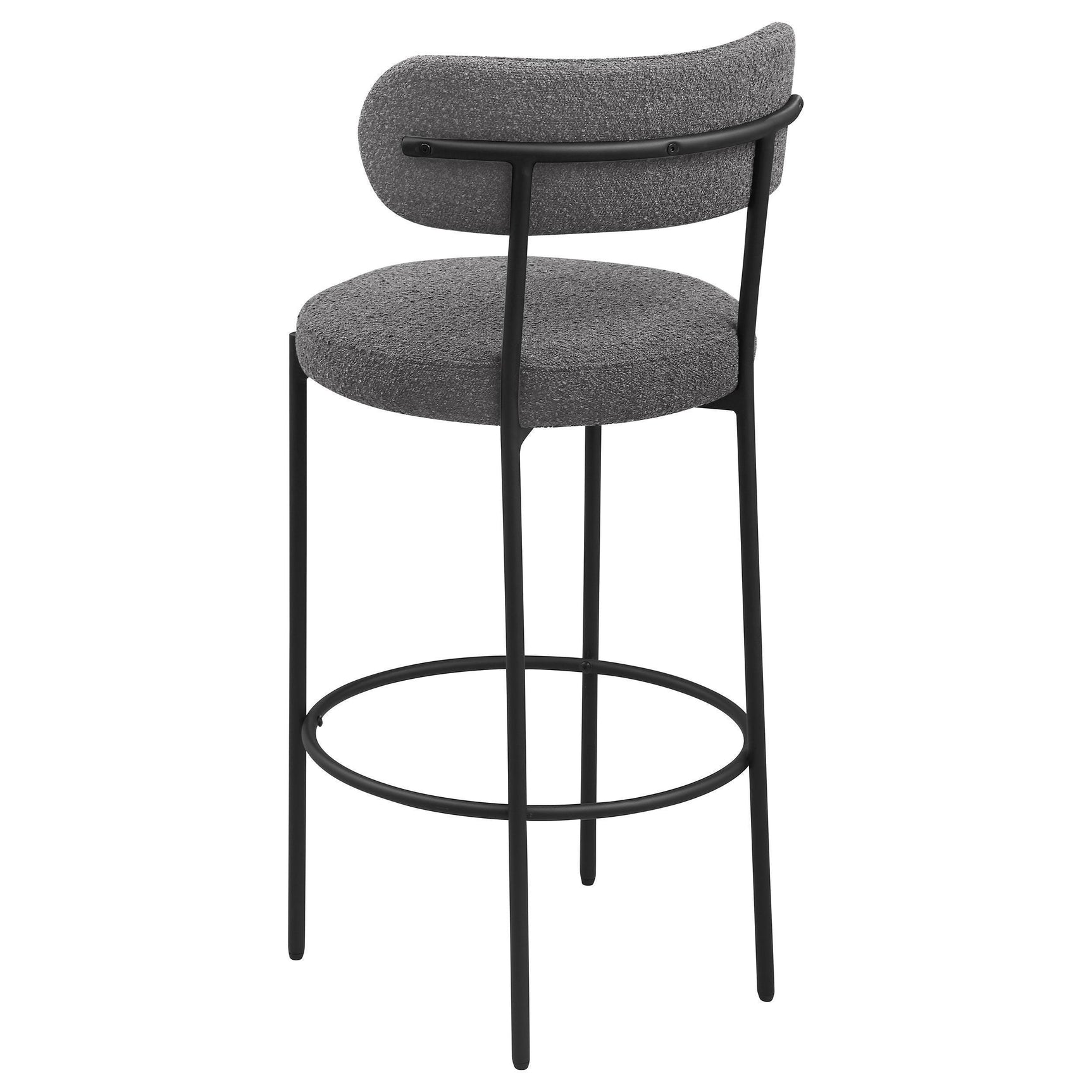 Viola Boucle Upholstered Bar Chair Gray (Set of 2)