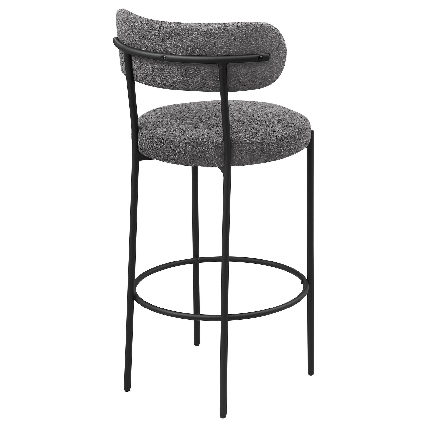 Viola Boucle Upholstered Bar Chair Gray (Set of 2)