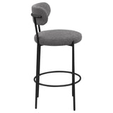 Viola Boucle Upholstered Bar Chair Gray (Set of 2)