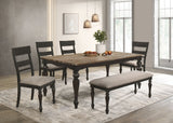 Bridget Brown Rectangular Dining Room Set