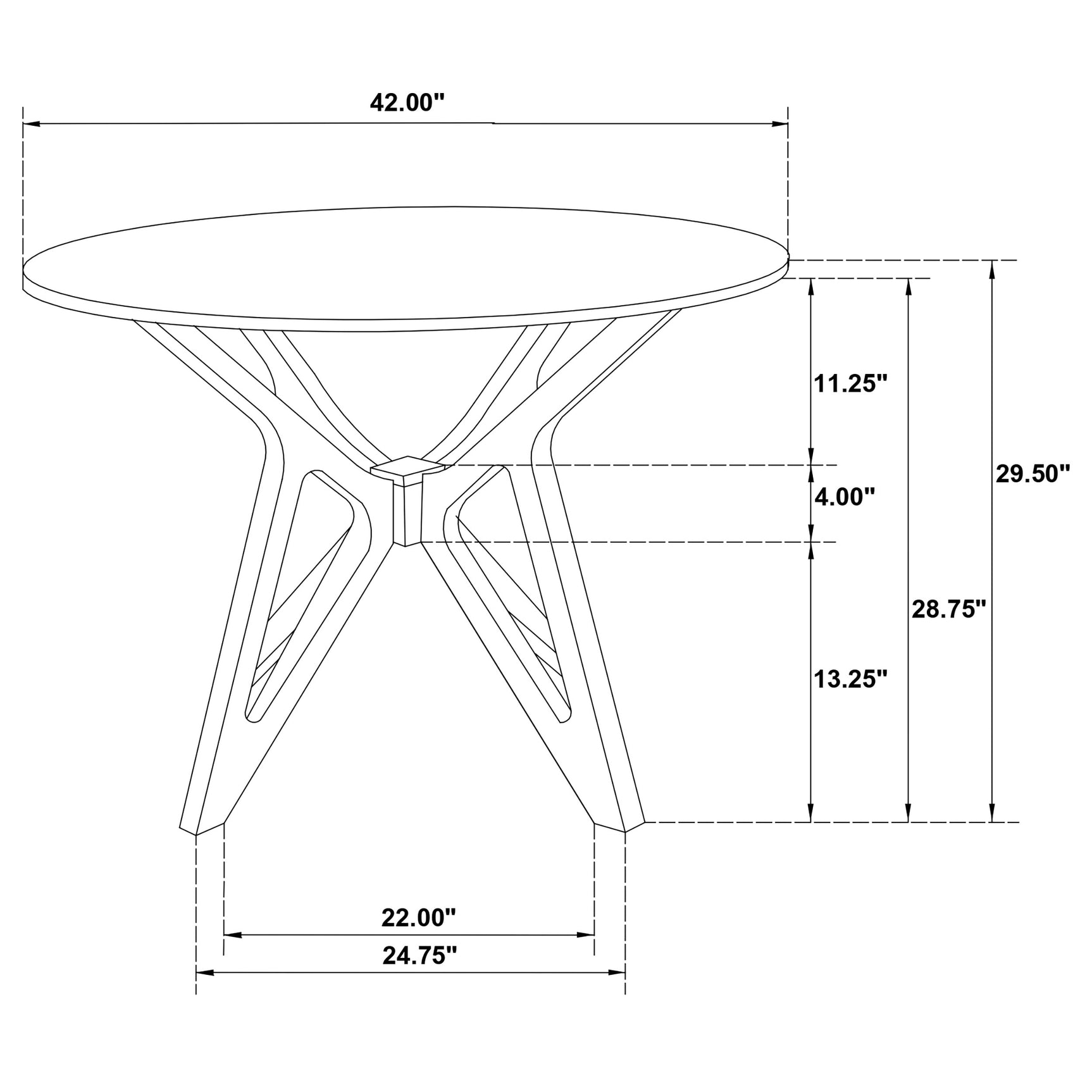 Elowen Light Walnut Round Solid Wood Dining Set