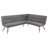Dodson Fabric Upholstered L shaped Nook Dining Bench Grey