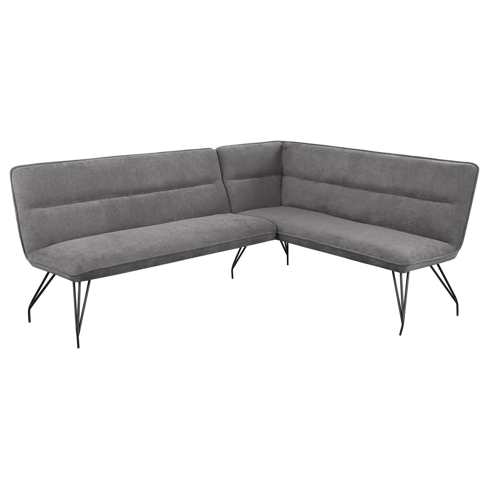 Dodson Fabric Upholstered L shaped Nook Dining Bench Grey