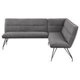 Dodson Fabric Upholstered L shaped Nook Dining Bench Grey