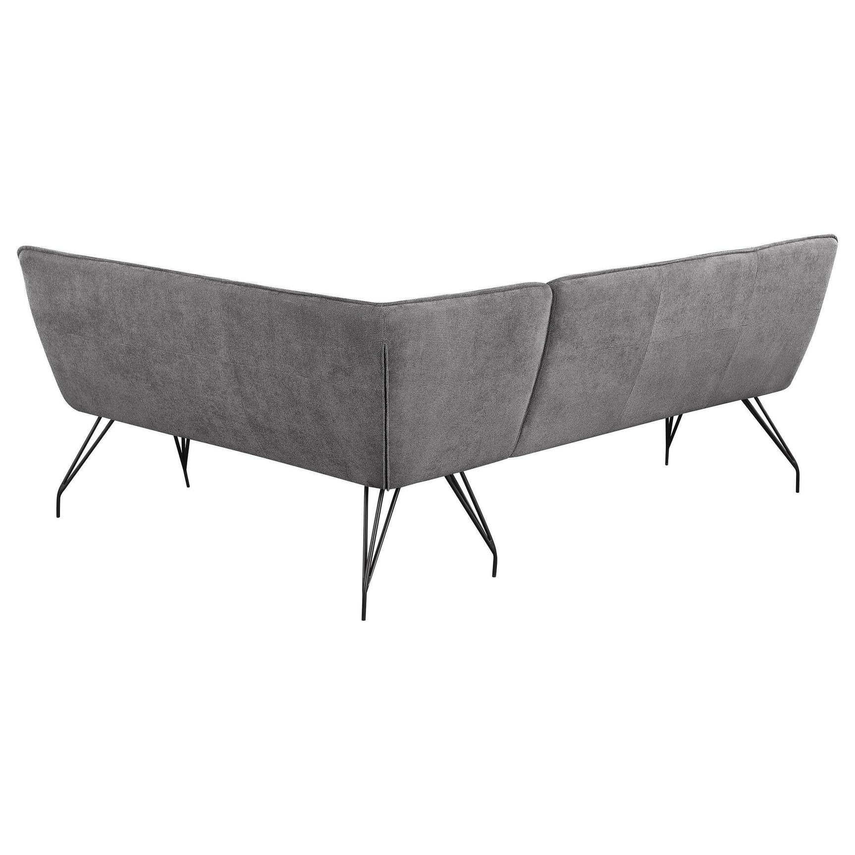 Dodson Fabric Upholstered L shaped Nook Dining Bench Grey