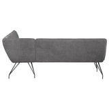 Dodson Fabric Upholstered L shaped Nook Dining Bench Grey