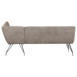 Dodson Fabric Upholstered L shaped Nook Dining Bench Taupe