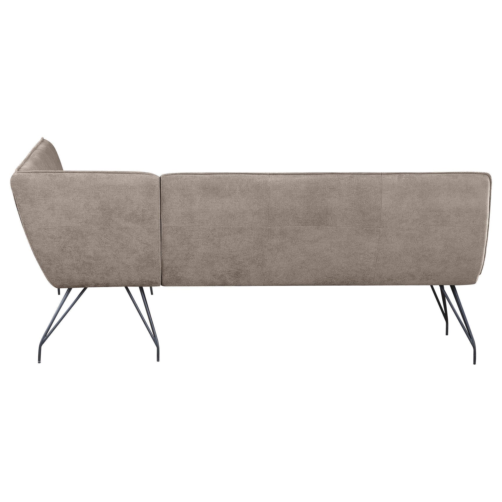 Dodson Fabric Upholstered L shaped Nook Dining Bench Taupe