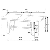 Middleton Brown Black Extension Leaf Dining Room Set