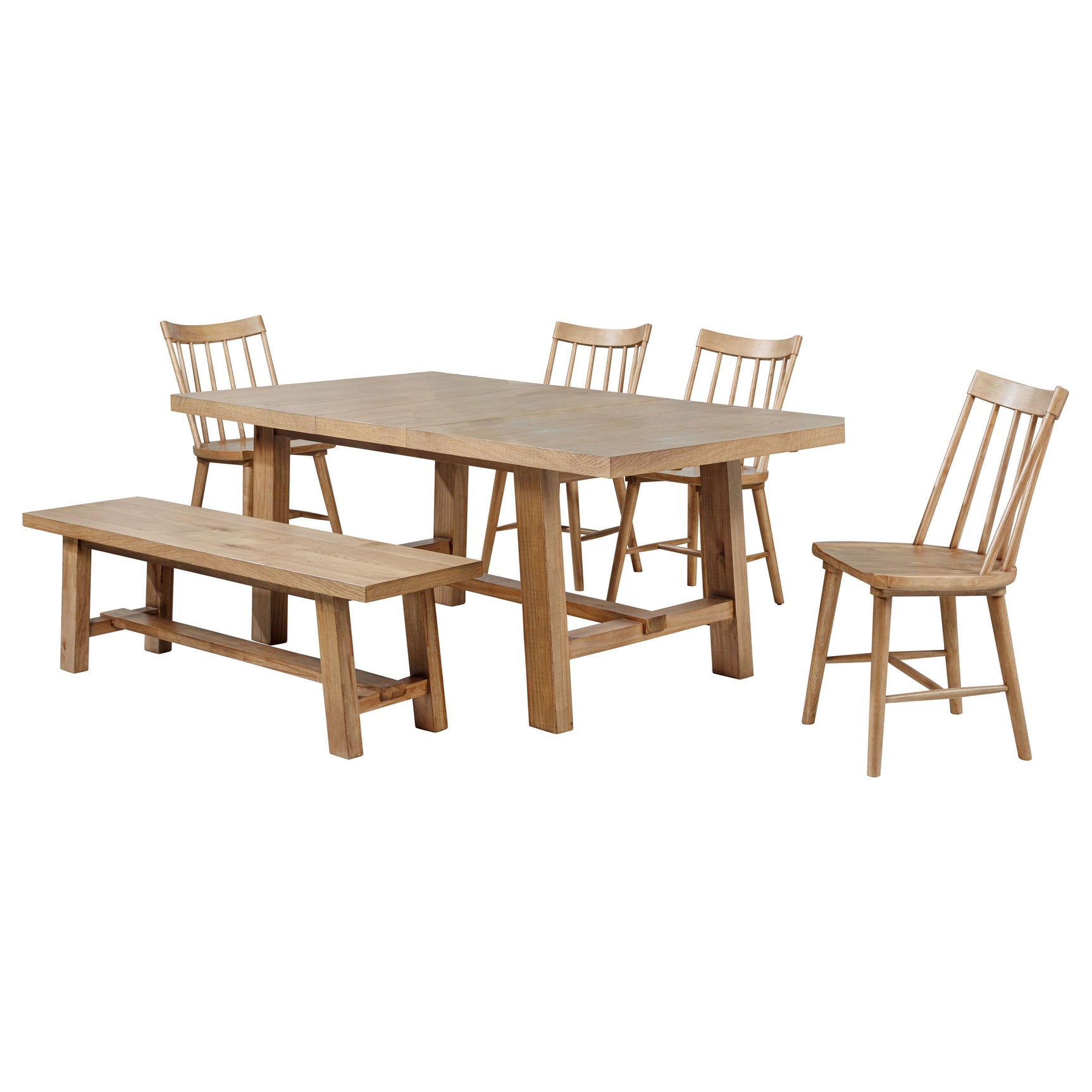 Middleton Natural Brown Extension Leaf Dining Room Set