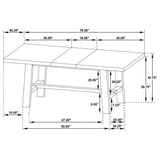 Middleton 76-inch Extension Leaf Dining Table Natural Brown