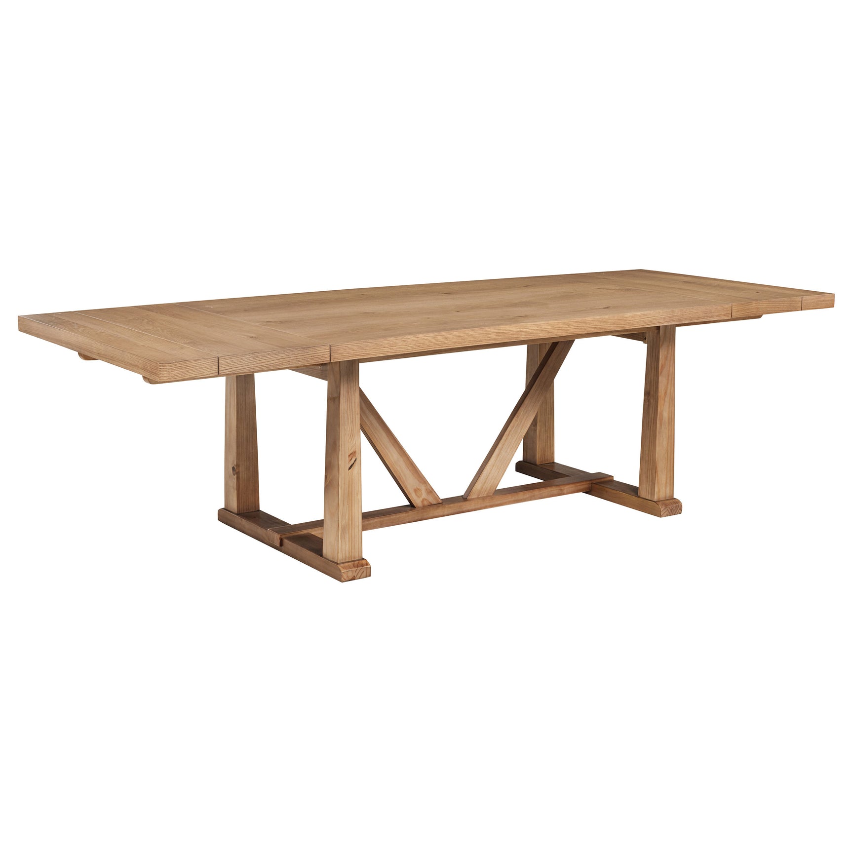 Middleton Natural Brown Black Extension Leaf Dining Room Set