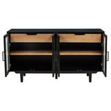Middleton 4-door Sideboard Server with Dual Drawers Black