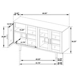 Middleton 4-door Sideboard Server with Dual Drawers Black
