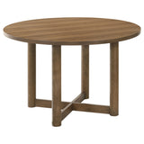 Crestmore Walnut 46-inch Round Wood Dining Room Set