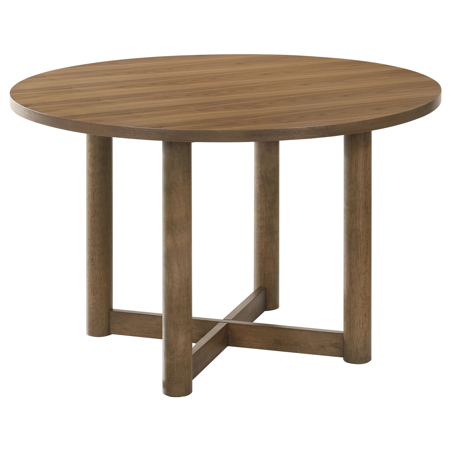 Crestmore Walnut 46-inch Round Wood Dining Room Set