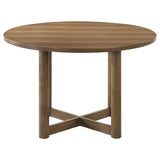 Crestmore Walnut 46-inch Round Wood Dining Room Set