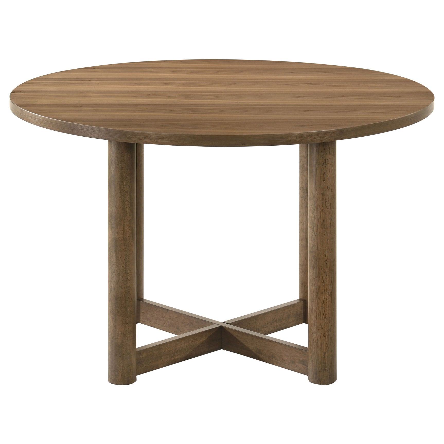 Crestmore Walnut 46-inch Round Wood Dining Room Set
