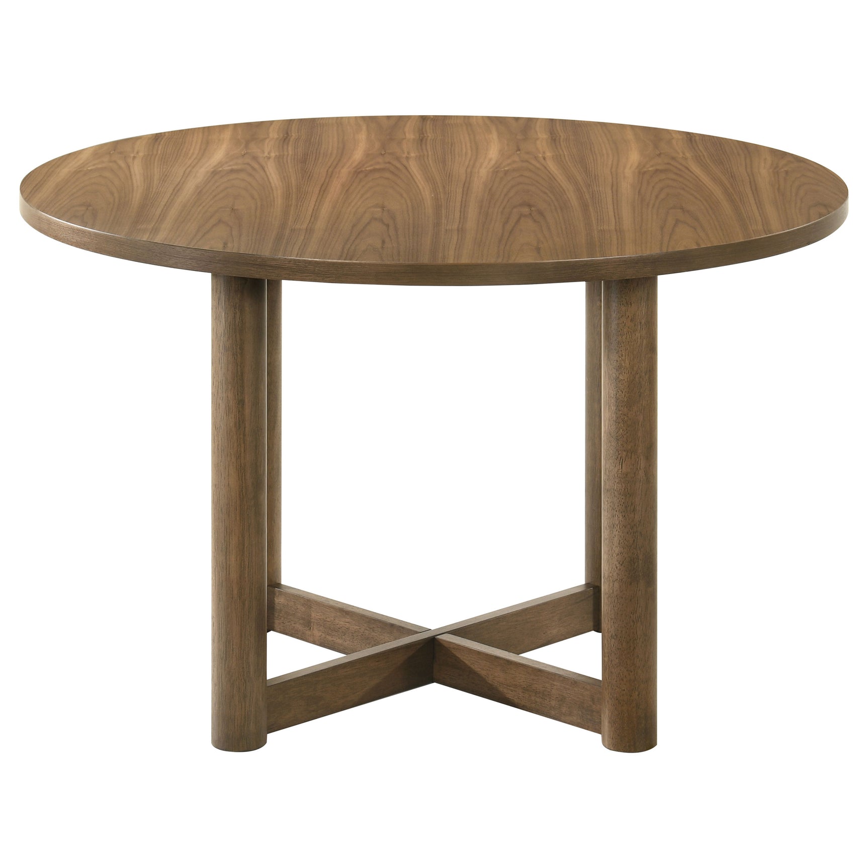 Crestmore Walnut 46-inch Round Wood Dining Room Set