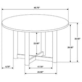 Crestmore Walnut 46-inch Round Wood Dining Room Set