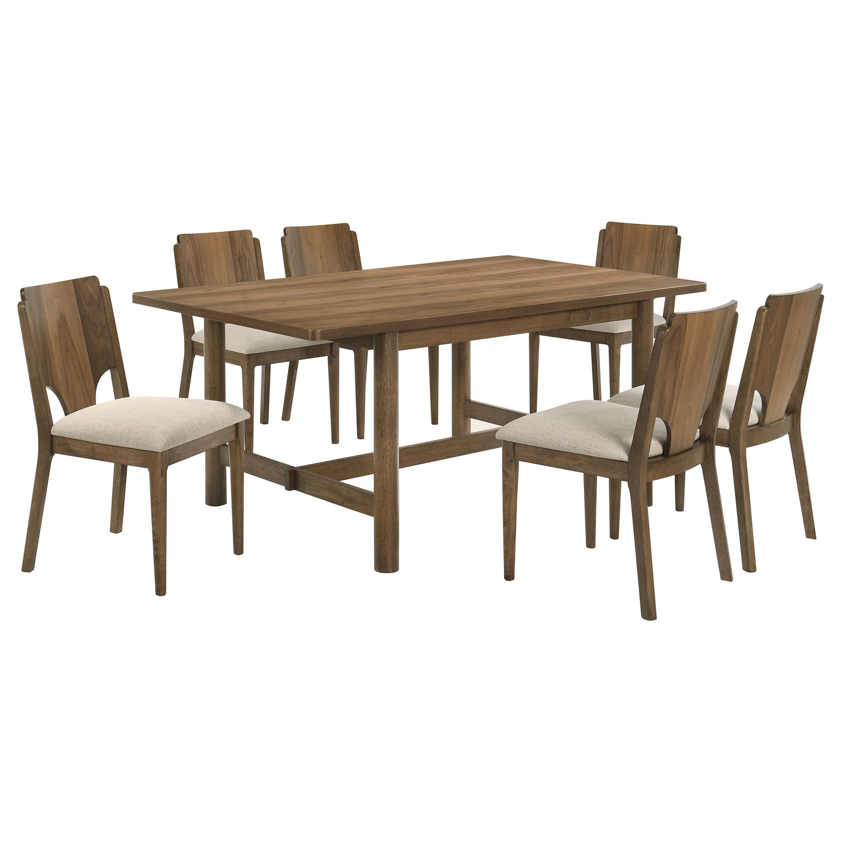 Crestmore Brown Rectangular Dining Room Set