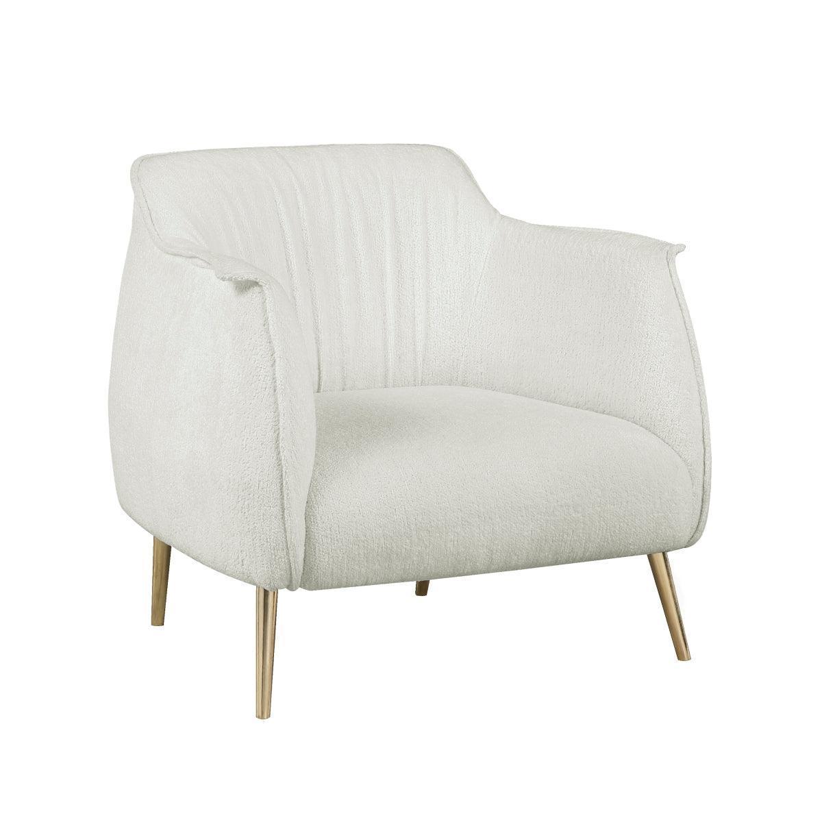 Rachael White Boucle Accent Chair