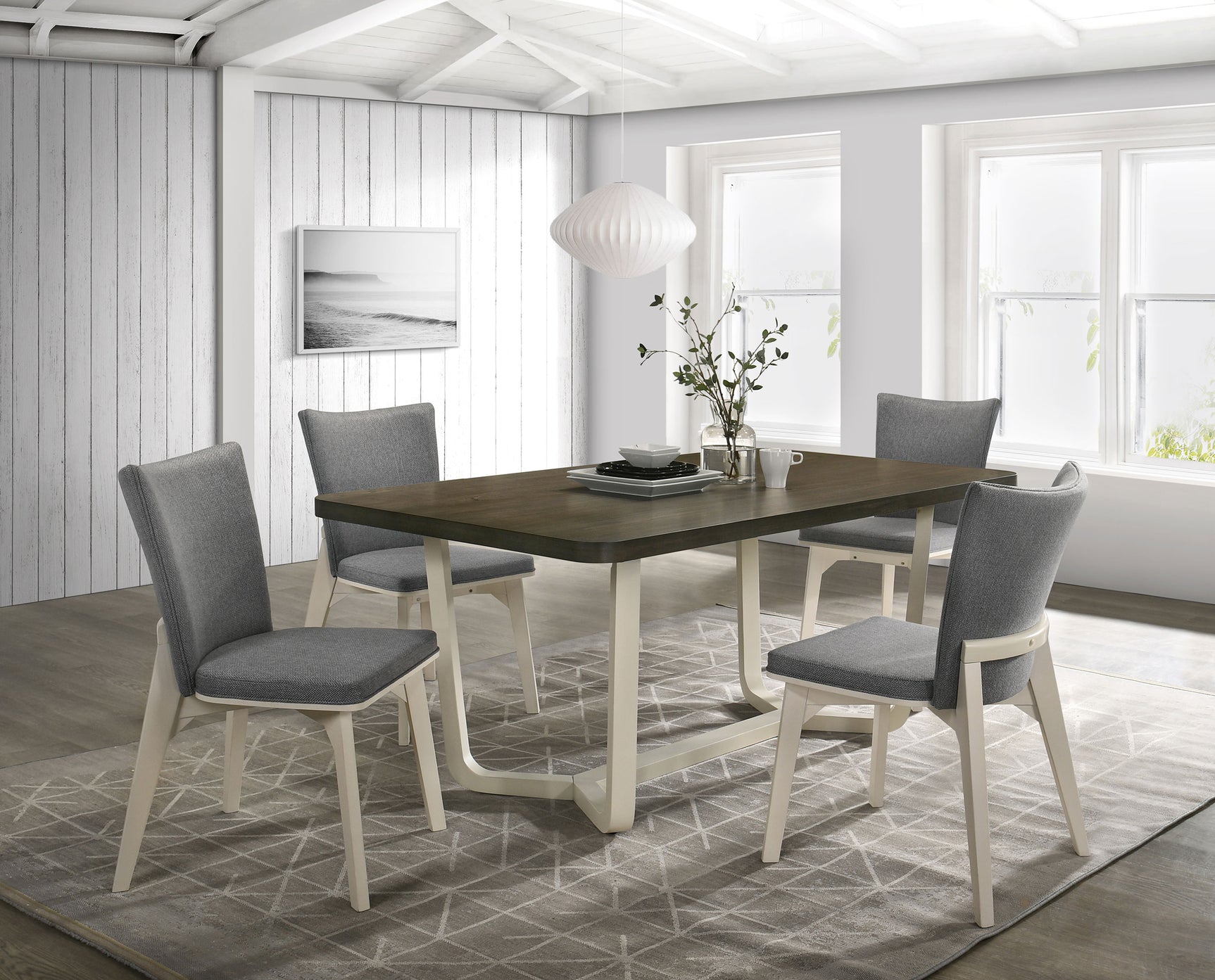 Biloxi Gray Brown 71-inch Rectangular Dining Set