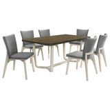 Biloxi Gray Brown 71-inch Rectangular Dining Set