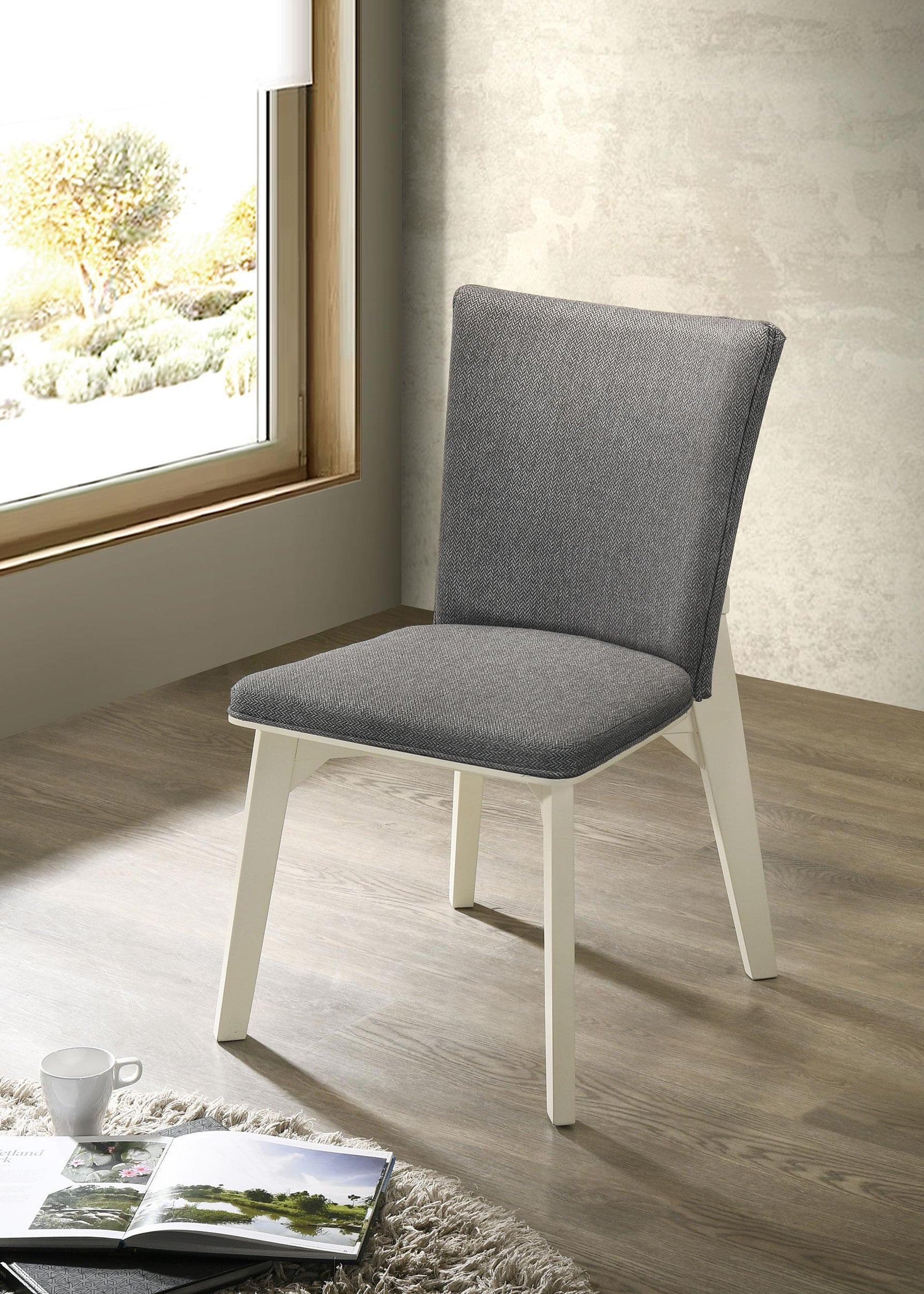 Biloxi Upholstered Dining Side Chair Gray (Set of 2)