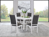 Judd Pearl White 54-inch Round Wood Dining Room Set