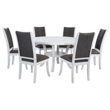 Judd Pearl White 54-inch Round Wood Dining Room Set
