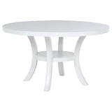 Judd Pearl White 54-inch Round Wood Dining Room Set