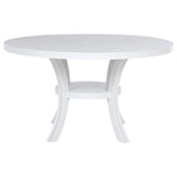 Judd Pearl White 54-inch Round Wood Dining Room Set