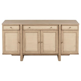 Kailani 4-door Cane Sideboard Buffet Cabinet Beige Oak