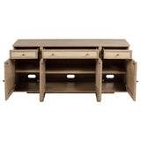 Kailani 4-door Cane Sideboard Buffet Cabinet Beige Oak