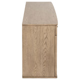 Kailani 4-door Cane Sideboard Buffet Cabinet Beige Oak