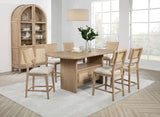 Kailani Beige Oak Wood Counter Height Set