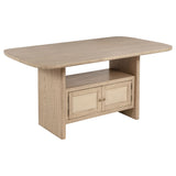 Kailani Beige Oak Wood Counter Height Set