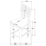 Kailani Beige Oak Wood Counter Height Set