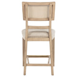 Kailani Radio Weave Cane Counter Dining Side Chair Beige Oak