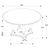 Landon Rich Brown 60-inch Round Dining Room Set