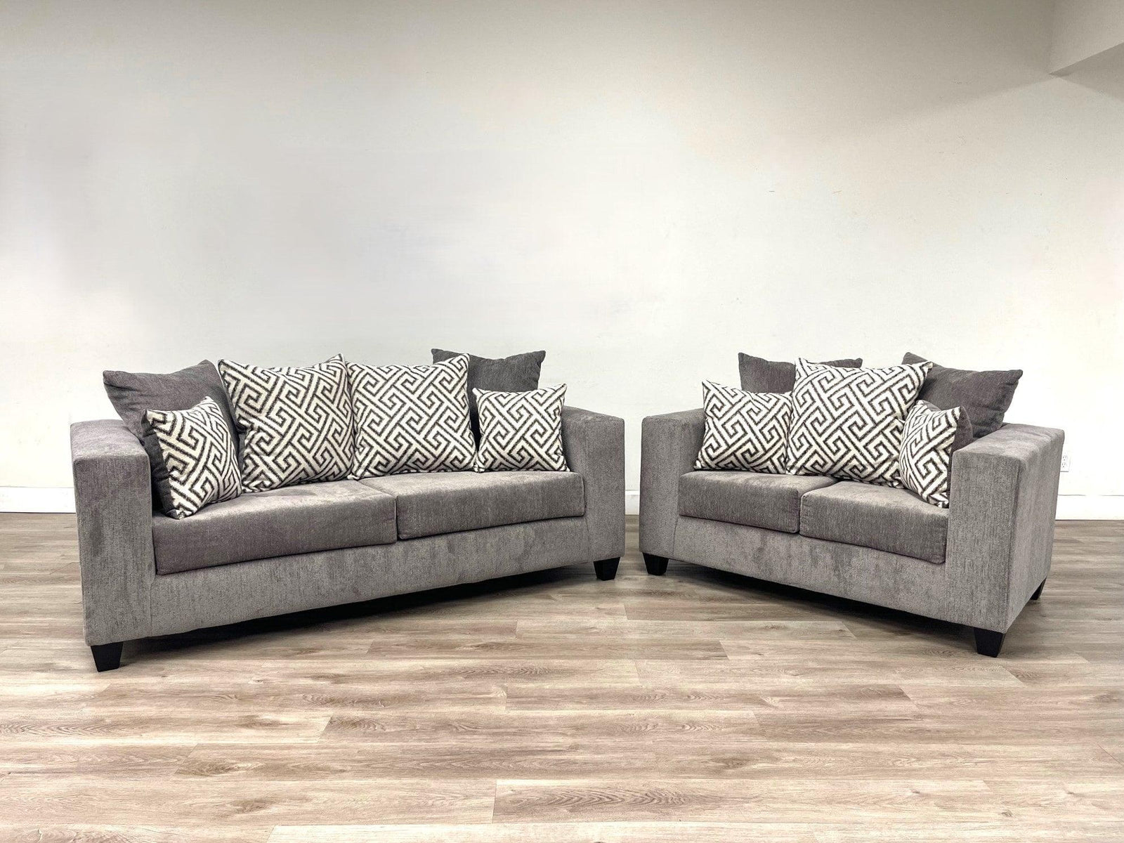110-Smoke Sofa And Loveseat Set ***New Arrival*** - Ella Furniture