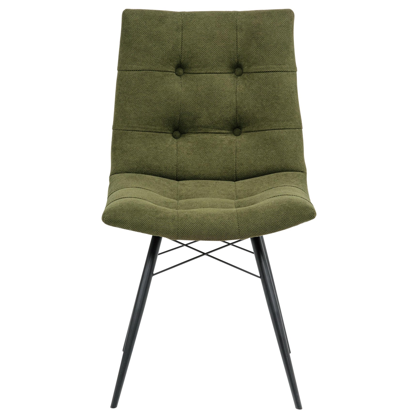 Aiken Fabric Upholstered Dining Side Chair Saddle Forest Green (Set of 4)