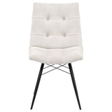 Aiken Fabric Upholstered Dining Side Chair Saddle Stone White (Set of 4)